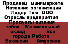 Продавец  минимаркета › Название организации ­ Лидер Тим, ООО › Отрасль предприятия ­ Продукты питания, табак › Минимальный оклад ­ 22 150 - Все города Работа » Вакансии   . Амурская обл.,Архаринский р-н